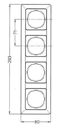 Kopp 305913001 Abdeckrahmen 4-fach, HK 02