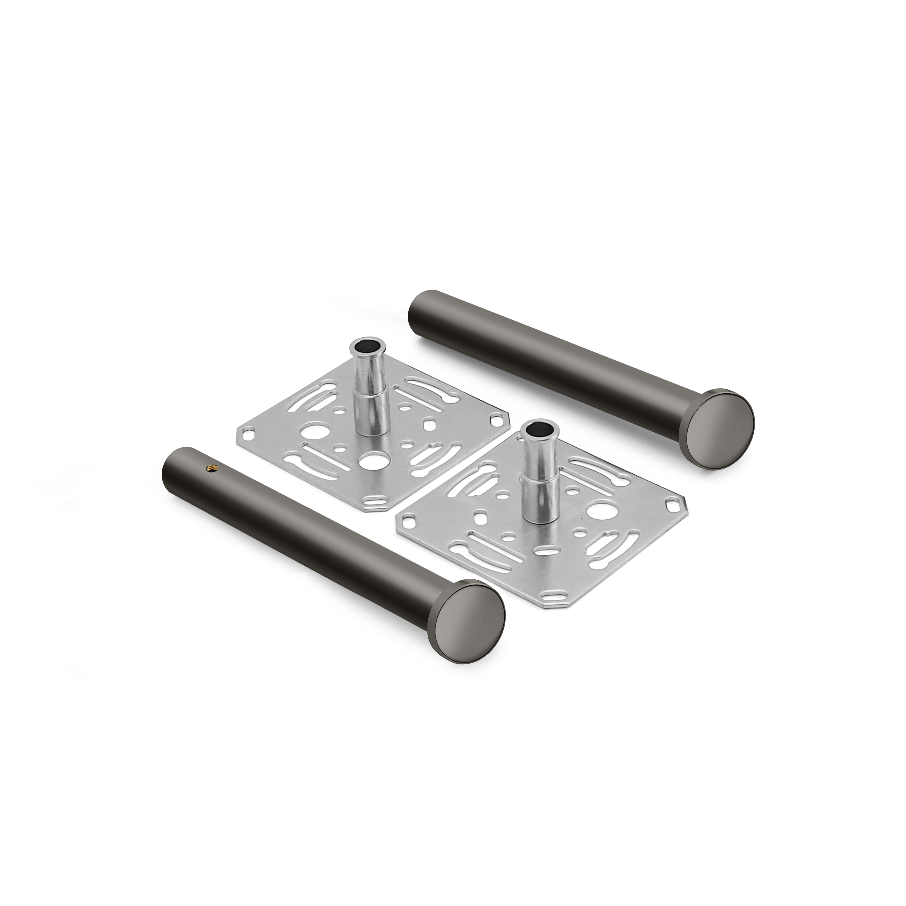 qles RHS6050 Regalhalter 120 mm (2 Stck.), für Merten D-Life, Nickelmetallic, Metall