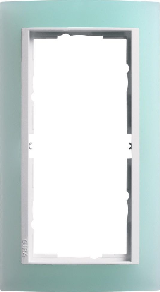 Gira 1002395 Abdeckrahmen 2-fach ohne Mittelsteg Zwischenrahmen reinweis glänzend, Gira Event Opak, mint