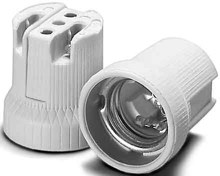 Houben 102570 E27-Fassung Porzellan mit Nippelgewinde M10x1