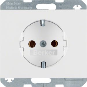 Berker 41157009 Schutzkontakt-Steckdose, K.1, polarweiß glänzend