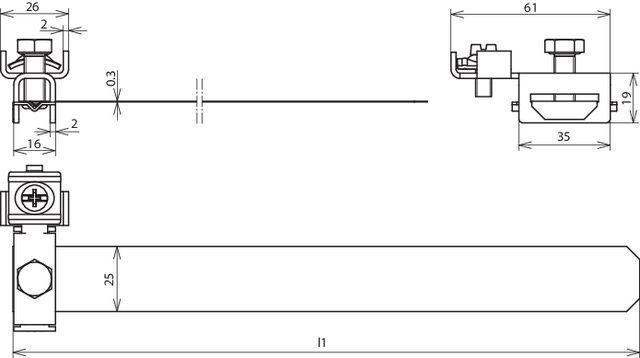 Dehn 540 912 Erdungsbandrohrschelle, Ø 26,9 - 165mm