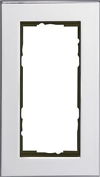 Gira 100210 Abdeckrahmen 2-fach ohne Mittelsteg, Gira Esprit, chrom