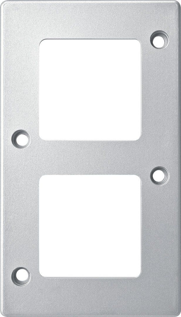 Merten 480260 Rahmen, 2-fach, PANZER, mattsilber