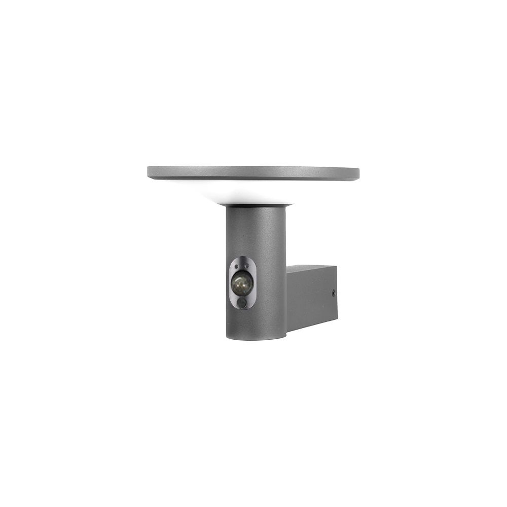 lichtline PRDX27798 LED-Solar-Wandleuchte MANDULIS Circle, Lichtkopf rund
