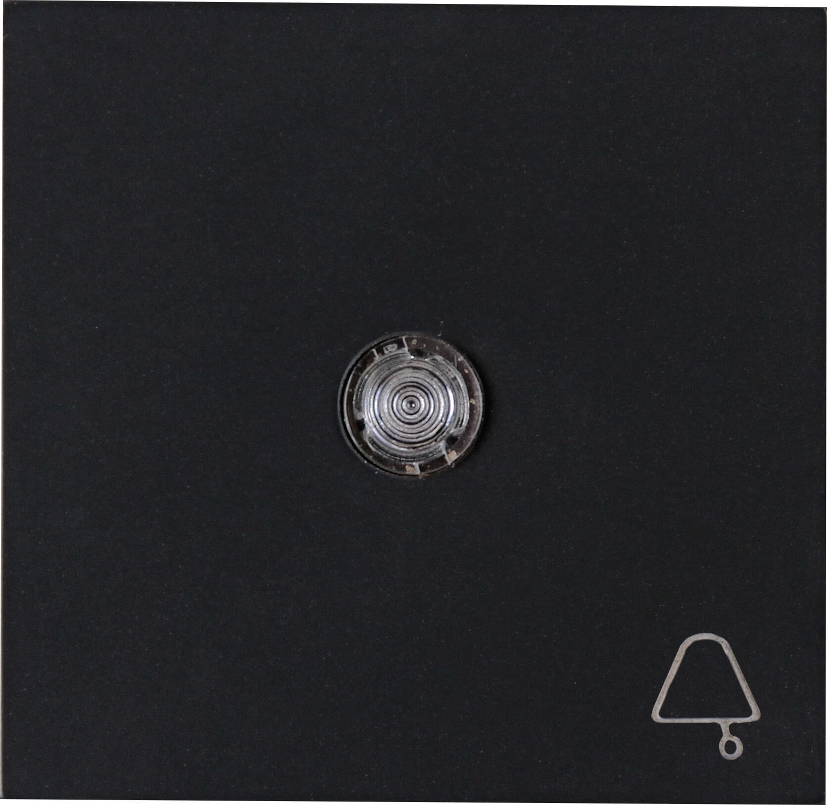 Kopp 490457009 HK07 - Flächenwippe mit Linse und Symbol "Glocke", Farbe: schwarz matt