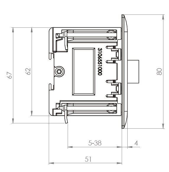 EVOline 159610019600 Frame Dock "Data Small", Gehäuse schwarz eloxiert