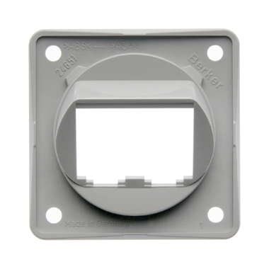 Berker 845582507 Tragplatte 2-fach für BTR-/E-DAT Module, Integro Modul-Einsätze, grau glänzend