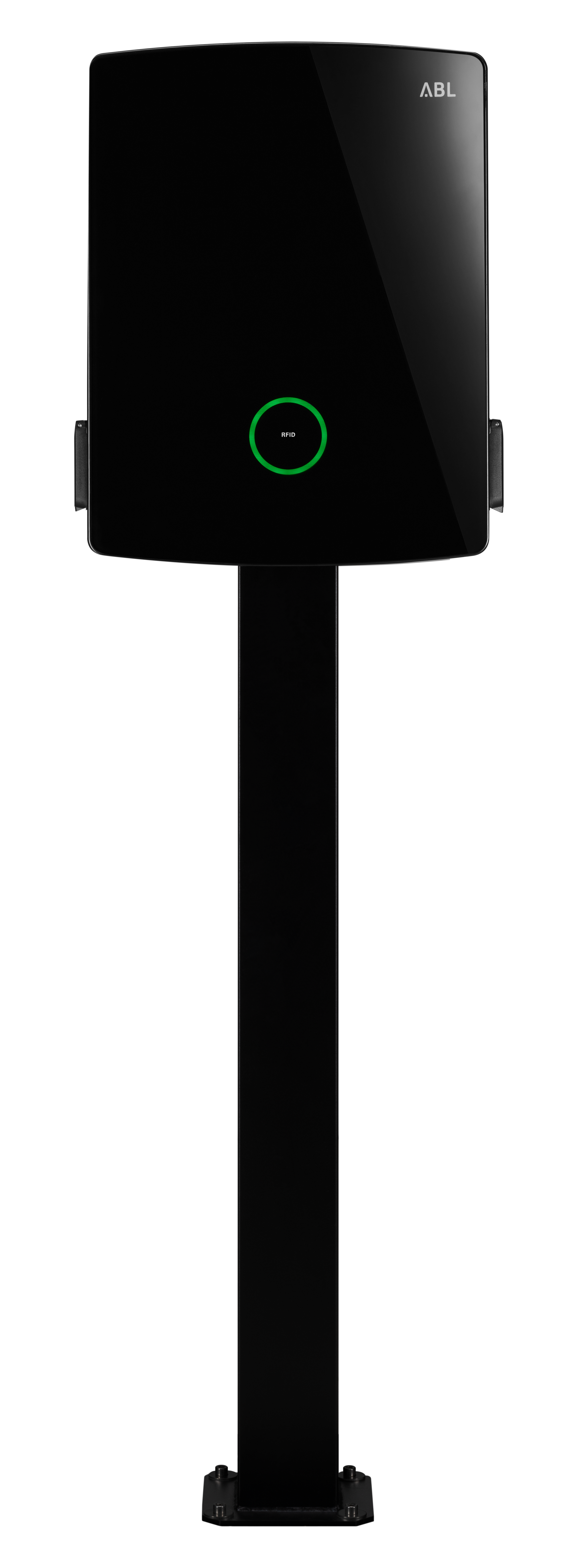 ABL 100000191 Stele POLE Slim für eine Wallbox eM4 Twin, RAL 9011, 1469 x 395 x 210 mm
