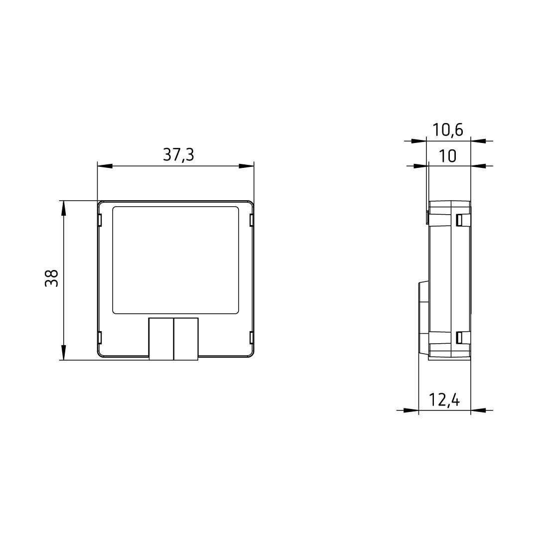 Theben 4800402 LUXORliving T2, 2-fach Binäreingang-Tasterschnittstelle, Softwarefunktionen Schalter/Taster, Dimmen, Jalousie
