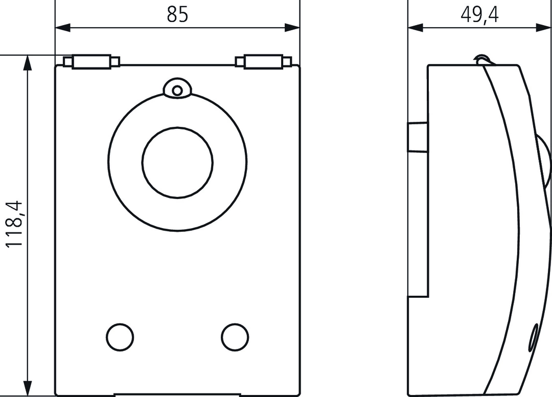 Theben 1260911 LUNA 126 star E AN Dämmerungsschalter mit integriertem Lichtsensor, 2-200 Lux, mit Adapterplatte, anthrazit