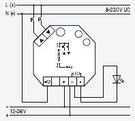 Eltako ELD61/12-36V DC LED-Dimmschalter 12-36V DC