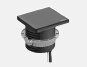 EVOline® 159270002100 Tisch-Einbausteckdose Square80 mit USB-Buchse