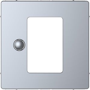 Merten MEG5775-6036 Zentralplatte für Universal Temperaturregler-Einsatz mit Touch-Display Edelstahl, System Design