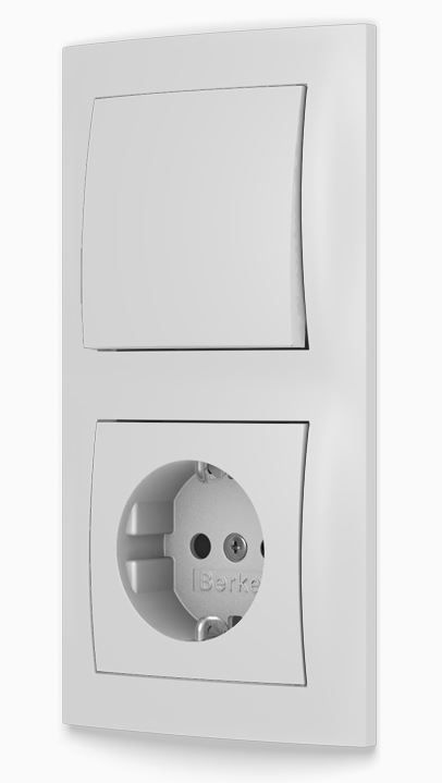 Berker 47431909 Schutzkontakt-Steckdose, S.1/B.3/B.7, polarweiß matt