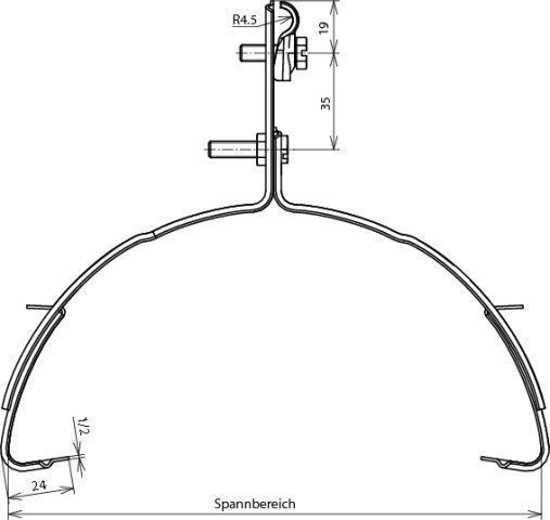 Dehn + Söhne 202 021 Dachleitungshalter verstellbar