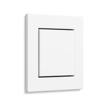 Gira 0211225 Abdeckrahmen 1-fach für flachen Einbau, Gira E2, reinweiß seidenmatt