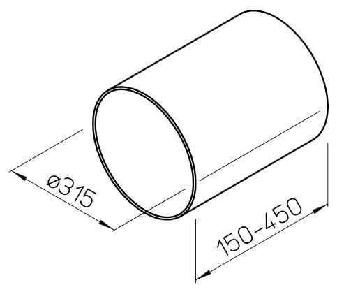 Helios MiniVent WER 300 Futterrohr für UP