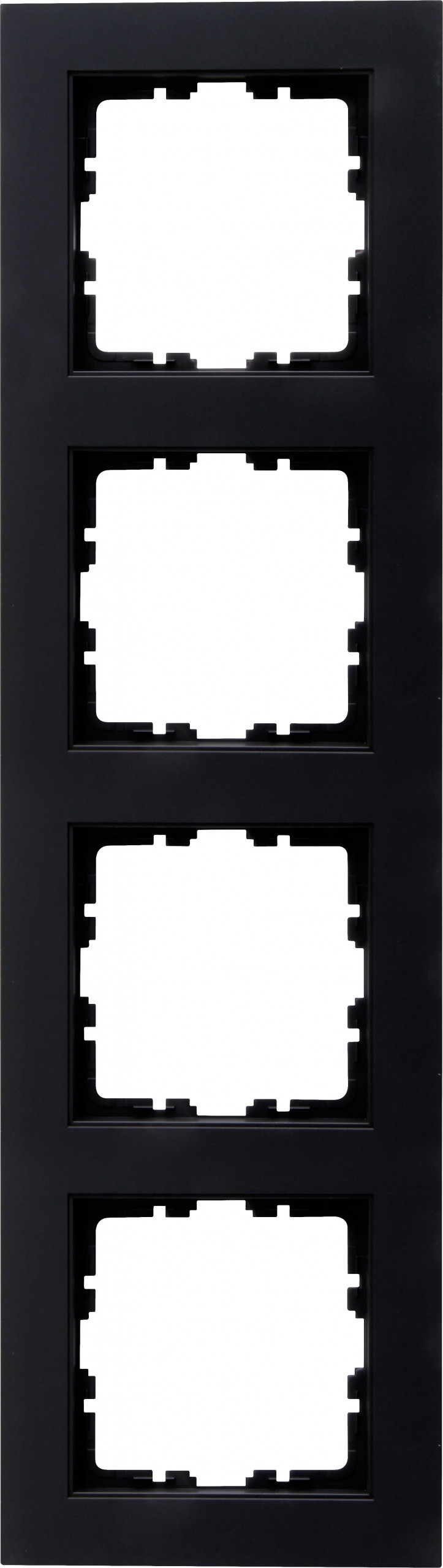 Kopp 402850003 HK07 - Abdeckrahmen 4-fach, Farbe: schwarz matt
