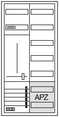 Hager ZB321X15 Zählerschrank 1 ZP 3-Punkt-Befestigung