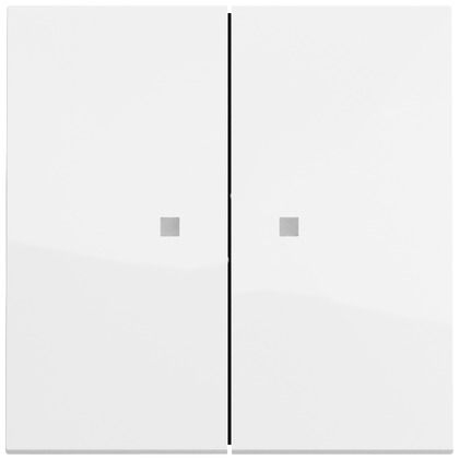 Gira 363170 Wippe 2-fach mit Kontrollfenster , Flächenschalter, reinweiß glänzend