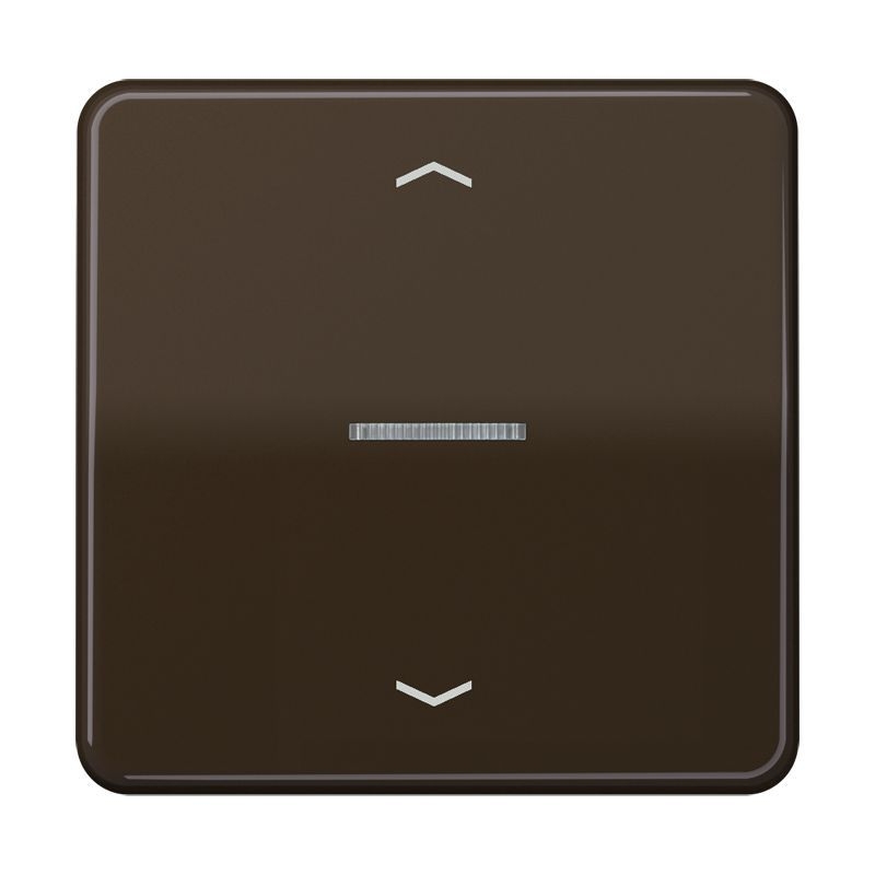 Jung CD101KO5PBR Wippe mit Lichtleiter, mit Pfeilsymbolen für Taster 1-fach, Duroplast, F10, Serie CD, braun