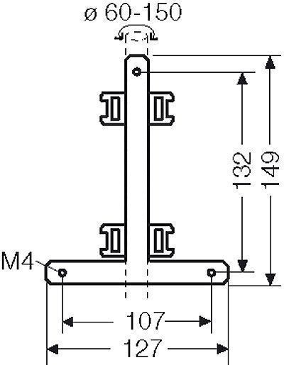 Hensel KV MB 6 Montageset Rohr- und Mastbefestigung für Kleinverteiler mit 6TE