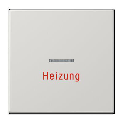 Jung LS990HLG Wippe mit Lichtleiter, Aufschrift "Heizung", Duroplast, Serie LS, lichtgrau