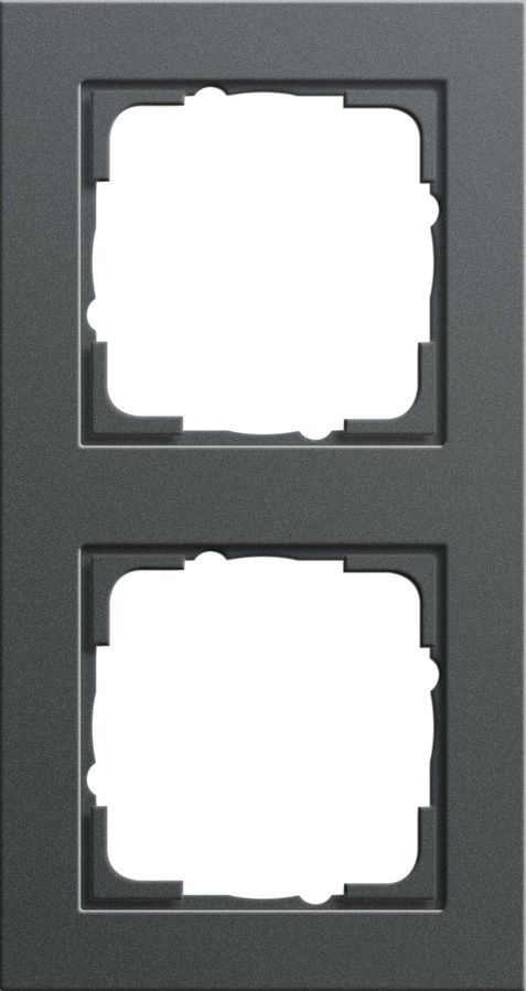 Kopp 402615004 HK07 - Abdeckrahmen 2-fach, Farbe: anthrazit