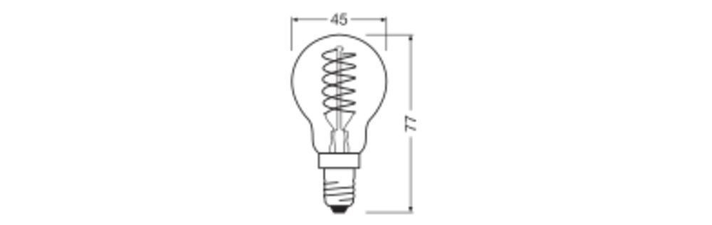 Ledvance 4099854075742 Vintage 1906® LED CLASSIC P, < 360°, 4,8 W, 827, 470 lm, E14, dimmbar