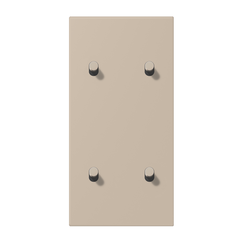 Jung LC12-25R0243 Abdeckung mit Kipphebel "Zylinder", 2 x 2 Kipphebel, senkrecht, ombre naturelle claire