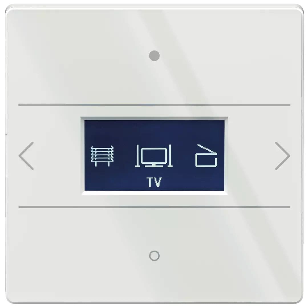 Theben 4803418 LUXORliving iON8, Glas-Raumcontroller, integrierter Raumtemperaturregler, weiß