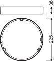 LEDVANCE Slim Frame für Downlight Ø210mm, Höhe 38mm