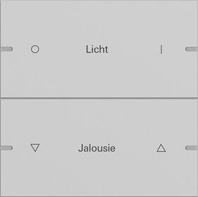 Gira 5032915 Wippenset 2-fach individuell für Tastsensor 4.95, Aluminium Grau matt (lackiert)