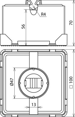 Dehn 253 015 Dachleitungshalterung 1-fach Typ FB