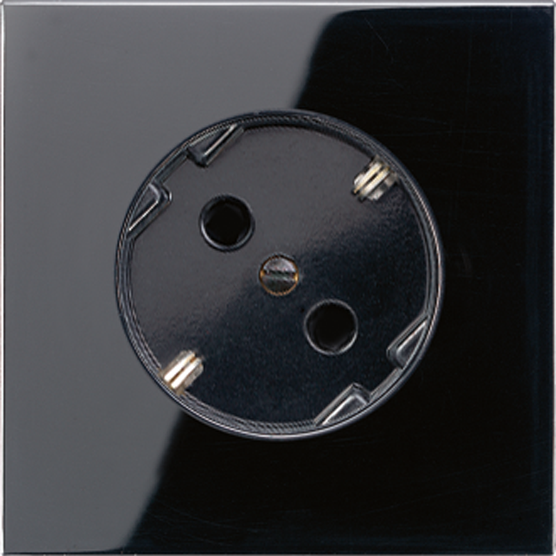 Jung LS520-45SW Schutzkontakt-Steckdose 45°, 16 A 250 V ~, Duroplast, Serie LS, schwarz