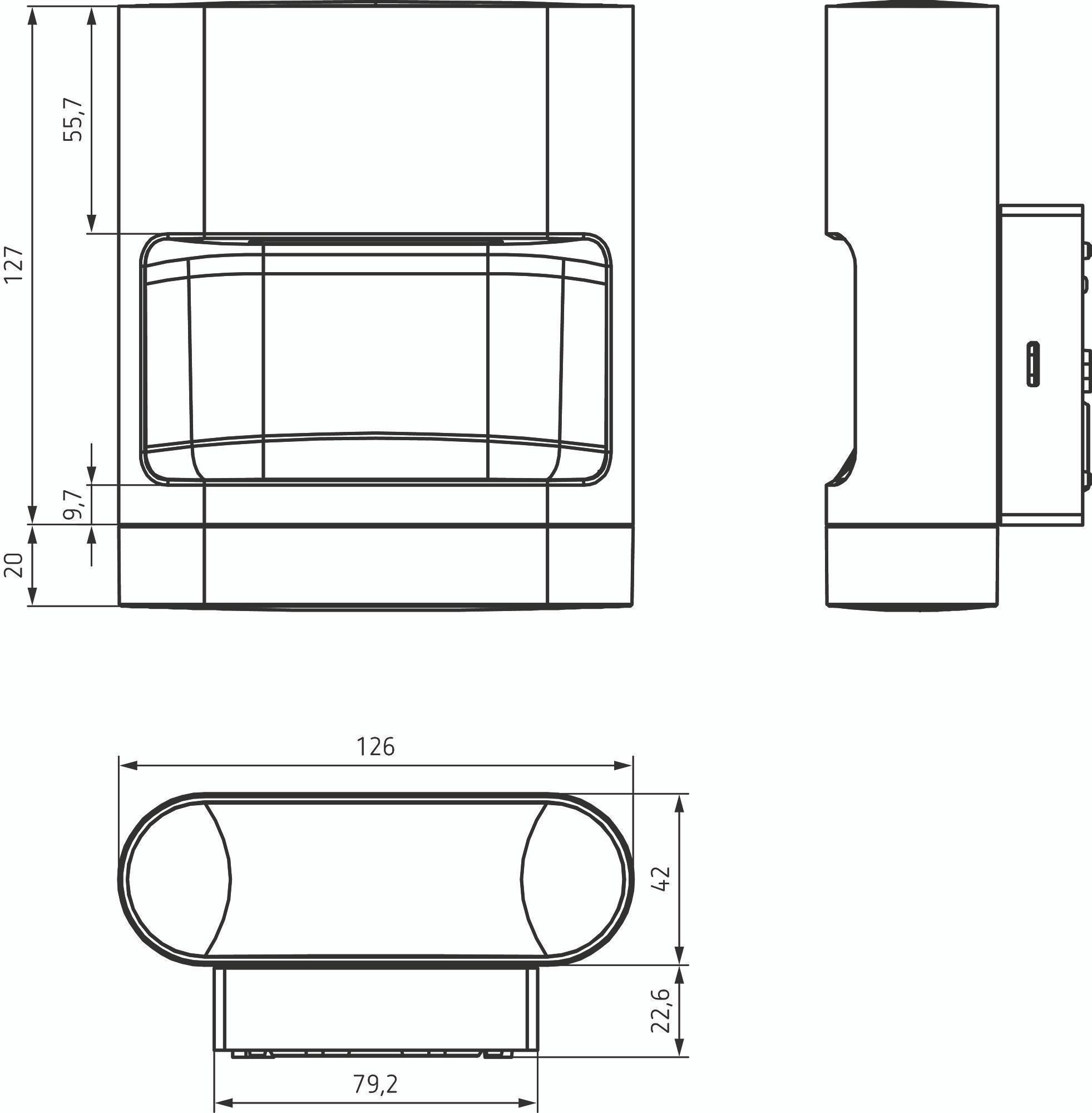 Theben 1020902 theLeda D SU AL LED-Leuchte für Wandmontage, 14W mit Bewegungsmelder, aluminium