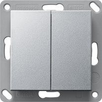 Gira 2462 26 Bluetooth Wandsender 2-fach, System 55, Farbe Alu