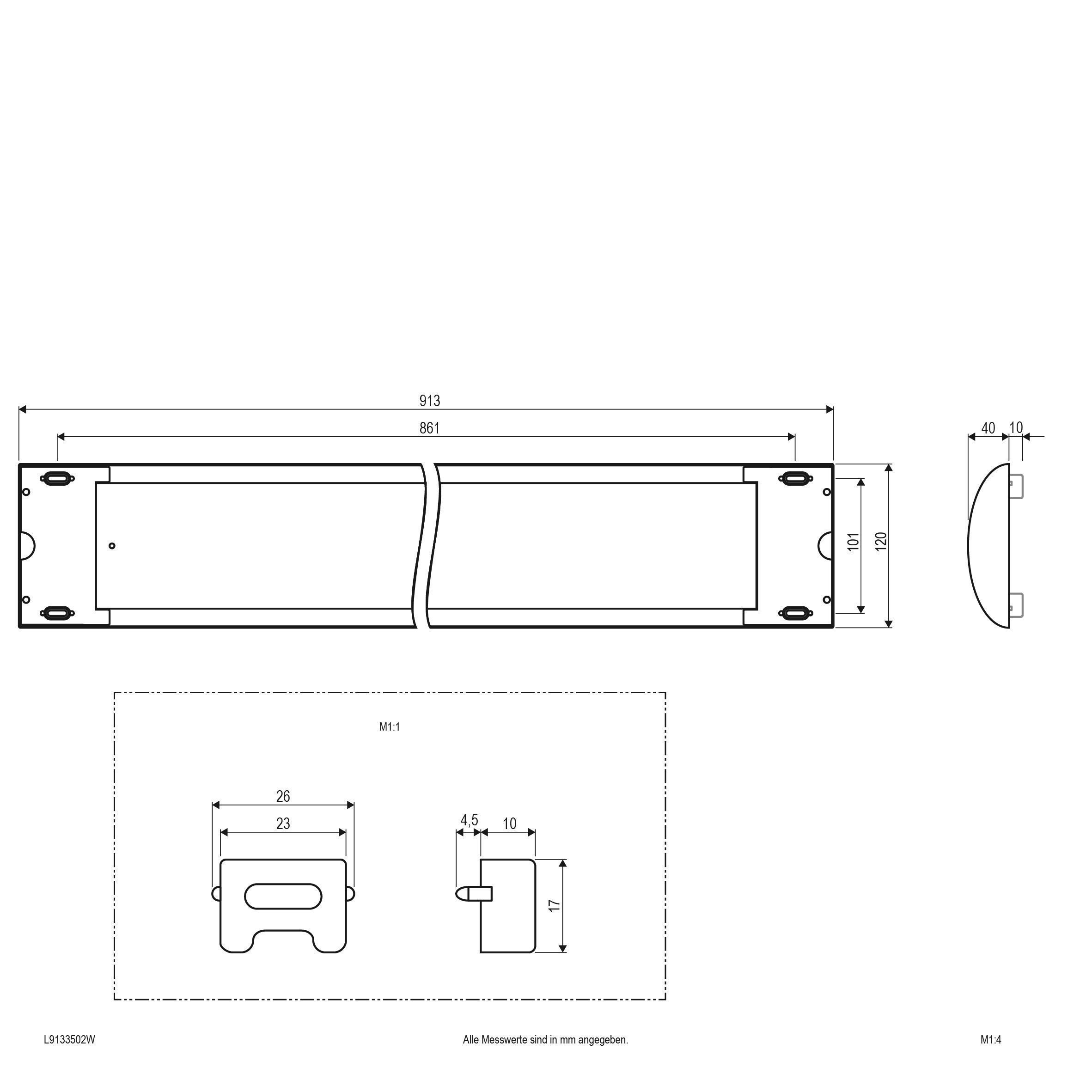 EVN L9133502W LED Anbaulichtleiste 3000K, 2900lm