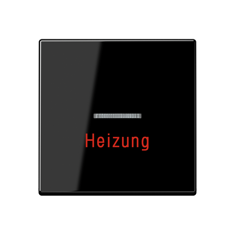 Jung A590HSW Wippe mit Lichtleiter, Aufschrift "Heizung", Duroplast, Serie A, schwarz