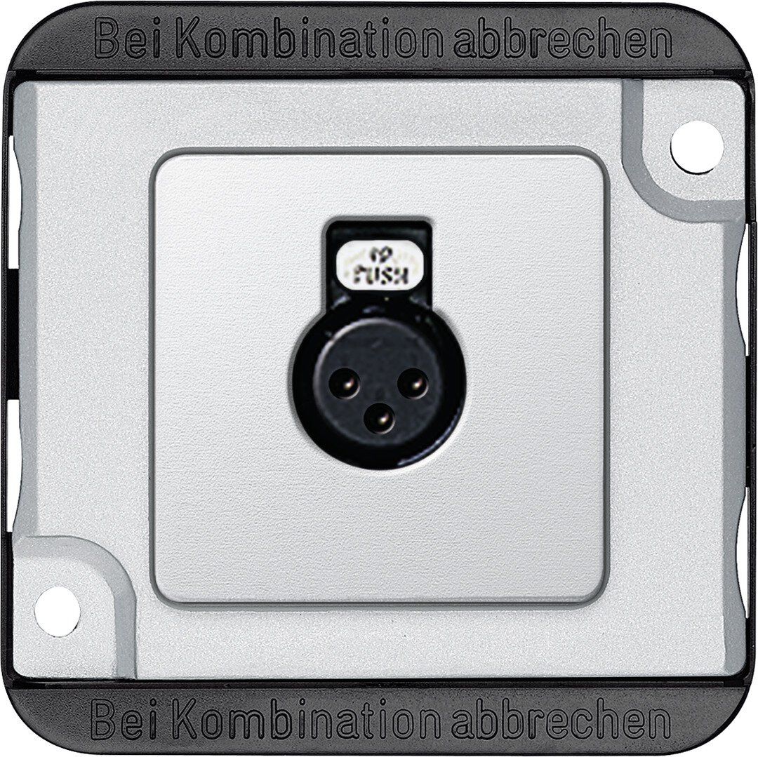Merten 460860 Audio-Steckbuchse, PANZER, mattsilber