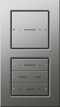 Gira 2133601 Wippenset 3-fach, System 55, edelstahl