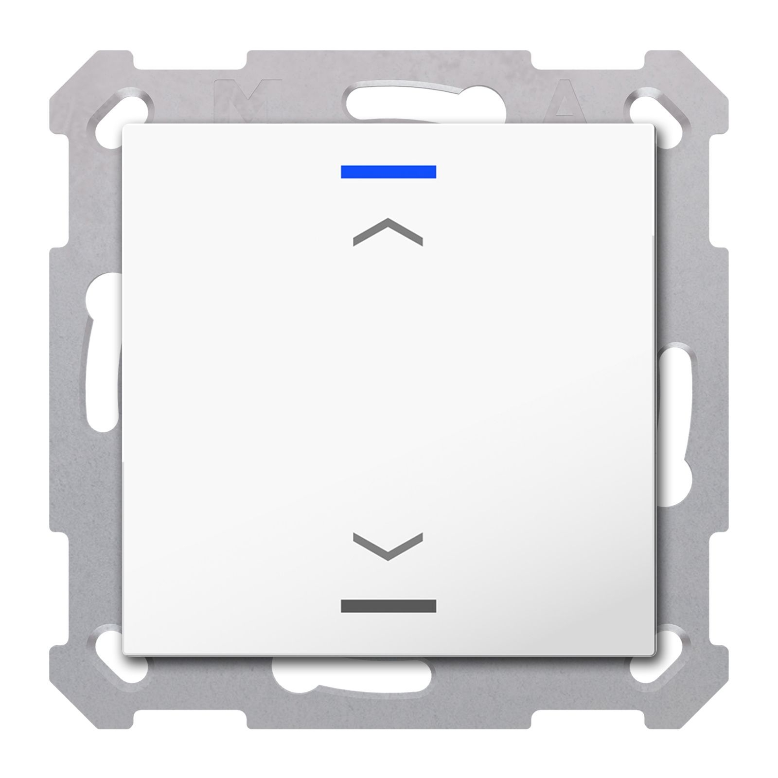 MDT TAL-55T1A02.02S KNX Taster Light 55 1-fach, RGBW, Temperatursensor, Reinweiß glänzend, Jalousie
