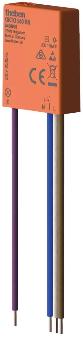 Theben 5400030 OKTO 540 Mini-Stromstoßschalter, ultrakompakte Bauform für flexible Einbaumöglichkeiten