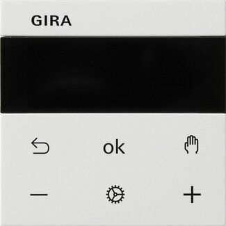 Gira 539403 S3000 Raumtemperaturregler BT, System 55, reinweiß glänzend
