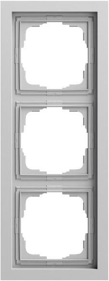 Gira 0213765 Abdeckrahmen 3-fach für flachen Einbau, Gira F200, grau matt (lackiert)