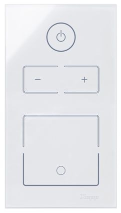 Kopp 854112010 Glas-Touchsensor 2fach senkrecht, für 1x Dimmer + 1x Schalter