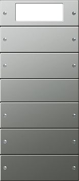 Gira 2145601 Wippenset 5-fach Plus (2+3), System 55, edelstahl