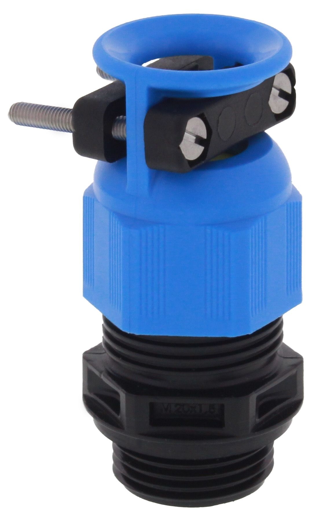 WISKA 10100846 Ex-Kunststoffkabelverschraubung mit externer Zugentlastung M25, Eigensicherheit, IP68, 10 bis 17 mm, schwarz