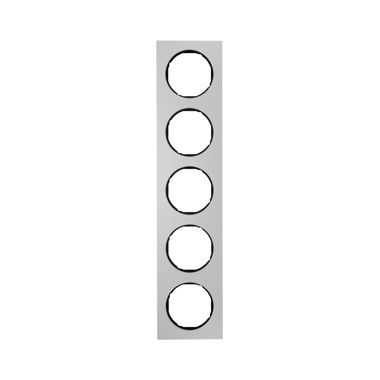 Berker 10152284 Rahmen 5-fach, R.3, Alu/schwarz